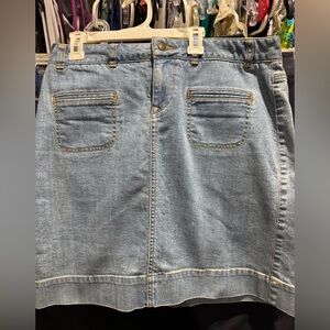 LOFT Blue Knee-Length Casual Skirt